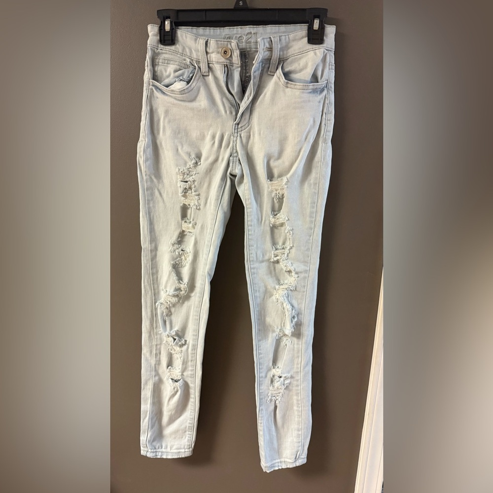 Rue21 Light Blue Ripped Skinny Jeans